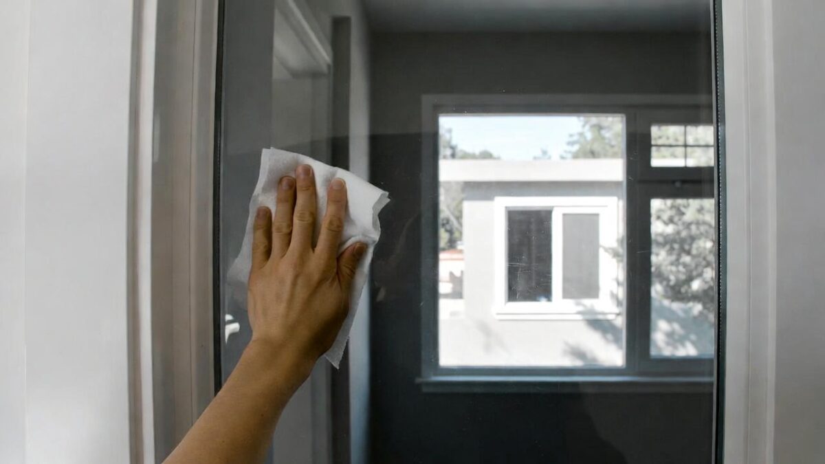 cleaning window film image