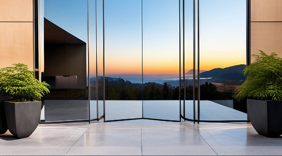 mirror film on house image