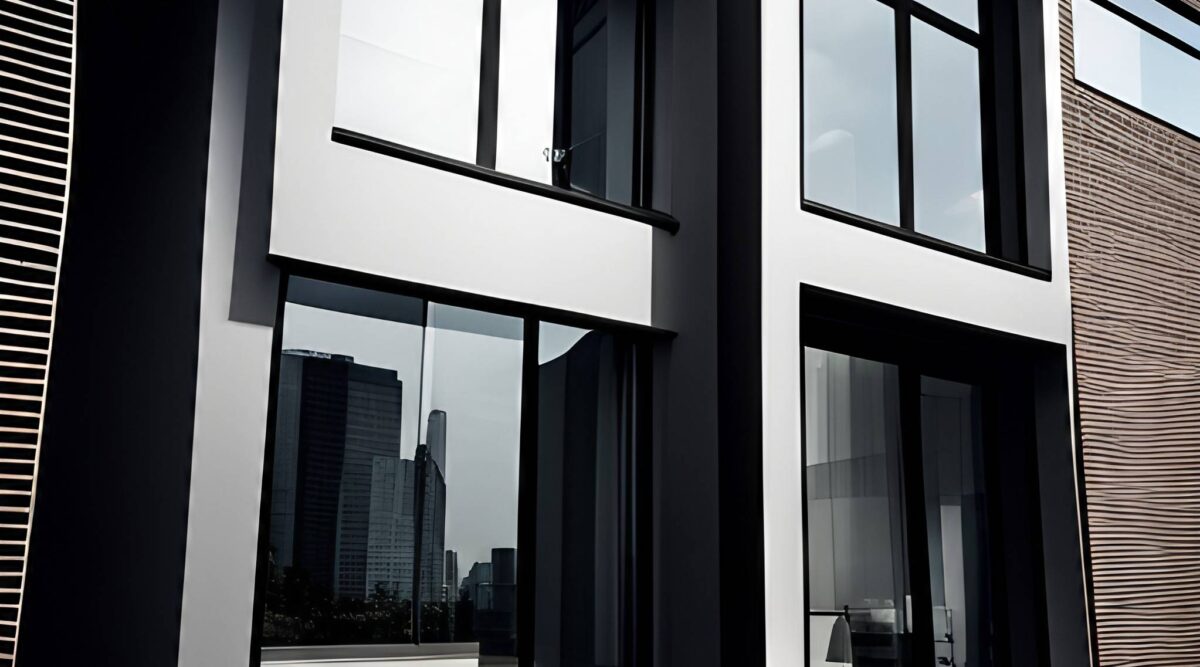 privacy window film on house image