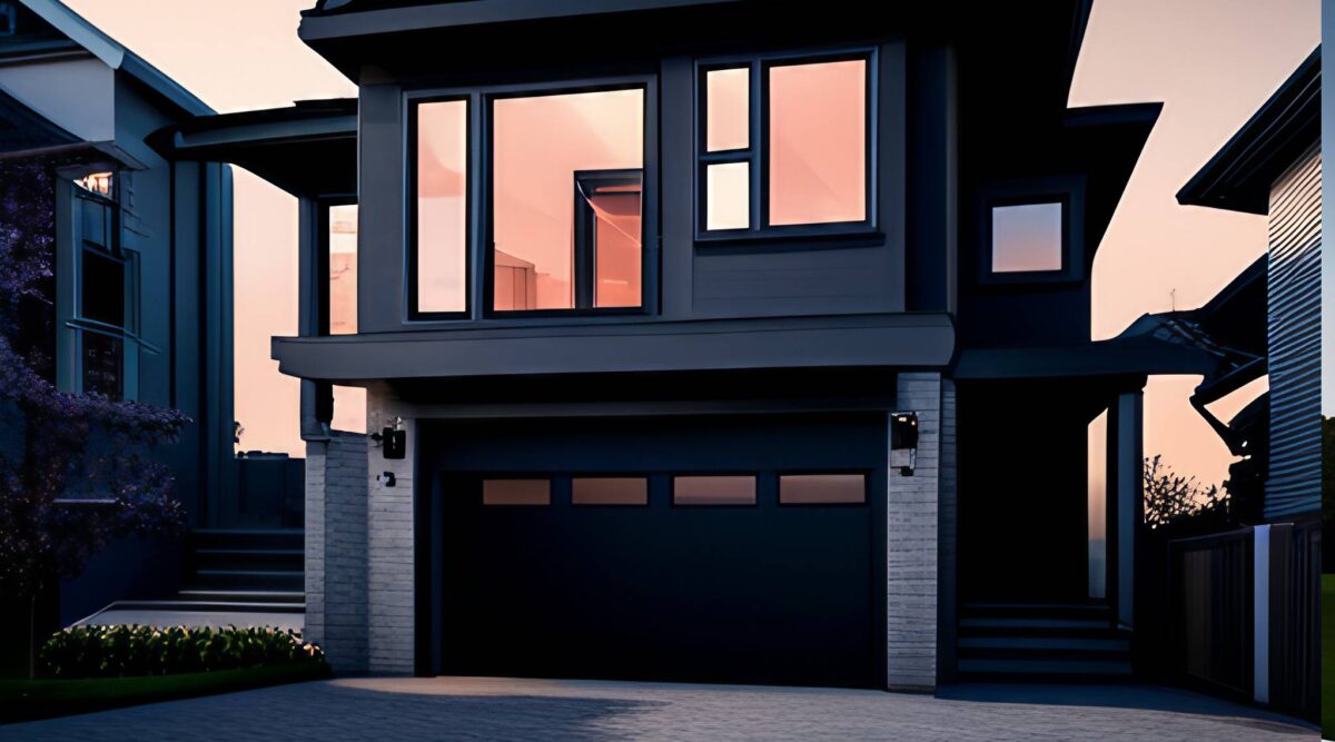 privacy window film on house image