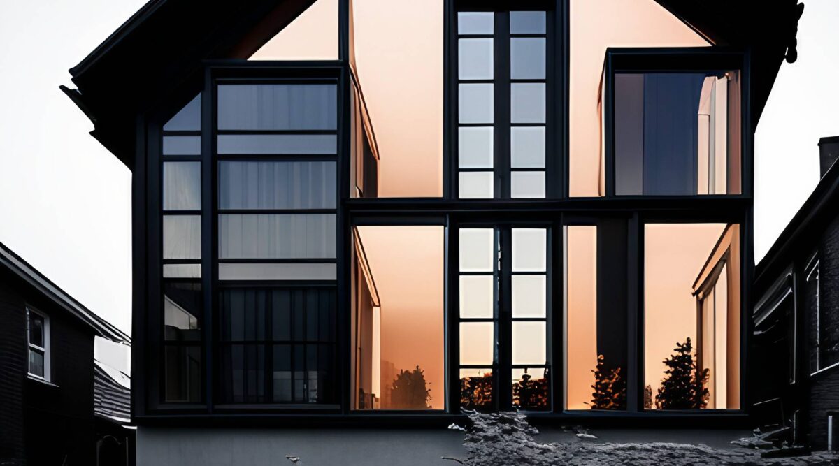 privacy window film on house image